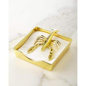 Casted Gold Leaf Weight Elegant Multi-Purpose American Style Metal Napkin Tissue Holder Decorative Organizer Custom Logo for - Product Image 3