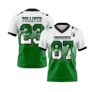 OEM Wholesale 100% <b>Polyester</b> Short Sleeve Breathable Quick Dry Printed <b>T</b>-<b>Shirt</b> High Quality American Football Jersey Custom Logo - Product Image 5