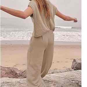 Ensemble de survêtement deux pièces épais pour femmes, logo personnalisé, streetwear surdimensionné, tenue de jogging d'hiver, noir - Product Image 5