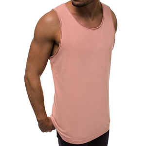 Débardeurs de sport personnalisés pour hommes 95% coton 5% Spandex débardeur de sport entraînement coupe t-shirt musculation athlétique haut de muscle chemise en soie - Product Image 4
