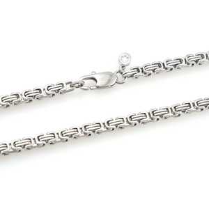 Chaîne byzantine argentée de 4 mm, accessoires de présentation de bijoux - Product Image 2