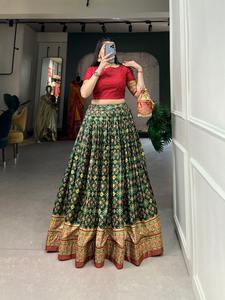 Latest Designer Ethnic Faux Georgette <b>Thread</b> Embroidery Work Palazzo Suit Adults High <b>Silk</b> Choli Lehenga Fab Zone Parties - Product Image 2