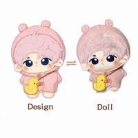 Poupée en peluche rose personnalisée Kawaii, figurine douce à collectionner avec sweat à capuche, sac en forme de canard, cadeau de présentation