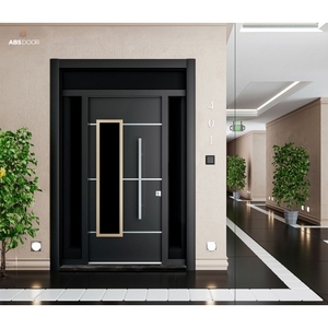 ABSDOOR PANDORA Porte d'entrée intérieure en acier de luxe, panneau en verre incassable, entrée d'appartement, isolation phonique et thermique, Turquie - Product Image 2