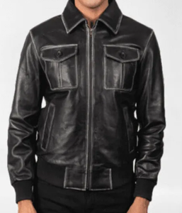 Chaqueta de cuero de bajo precio para hombre, ropa informal de talla grande, chaqueta de cuero de moda genuina hecha en Pakistán - Product Image 1