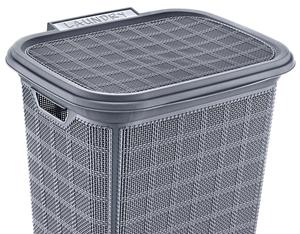 Modern Rectangle 60L Jute Eco-Friendly Durable Woven Style PP Plastic Ventilated Laundry <b>Basket</b> Storage for Bathroom Laundry - Product Image 4