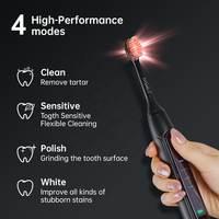 2025 personnalisé Premium doux Led voyage Intelligent 6 bleu Led automatique sans fil sonique brosse à dents électrique rechargeable pour adultes