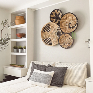 HNH Craft Wall Hanging Decor for Living Room Eco Friendly Wall Basket Neutral Color Wall Basket From Vietnam Factory - Product Image 1