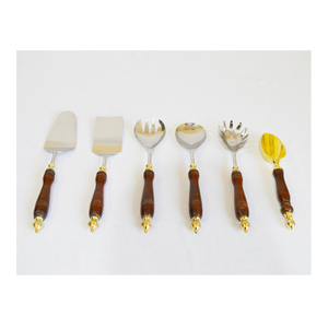 Ensemble de couverts de table en métal chaud de qualité supérieure, 6 pièces, ensemble de couverts design vintage de qualité supérieure, ensemble de vaisselle décorative - Product Image 1