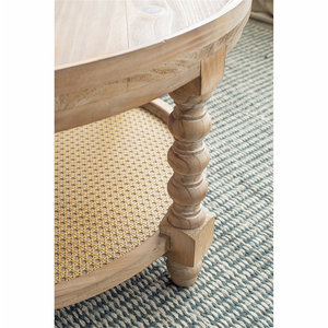 Stylish and Functional Open Cane <b>Shelf</b> Wooden End Table Versatile Furniture <b>for</b> Living Room or <b>Bedroom</b> - Product Image 6