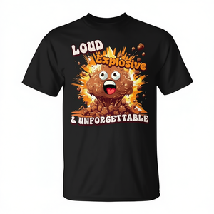 Camiseta divertida con diseño de meme de caca explosivo e inolvidable, para adultos, manga corta, cuello redondo, impresión digital, unisex - Product Image 2