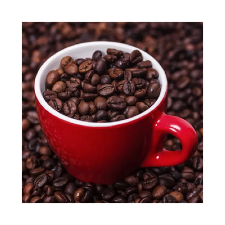 Vers Geroosterde Bruine Arabische Koffiebonen Van De Boerderij