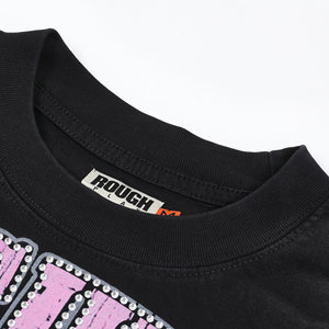Roughplay Long Sleeve <b>T</b>-Shirt Men's Oversized Streetwear Jersey Cotton O-Neck <b>Back</b> Print Letter Pattern - Product Image 4