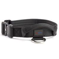 Collier tactique robuste pour chien avec boucle à dégagement rapide, doublure en néoprène, patchs personnalisables, anneau en D en acier inoxydable pour toutes les races