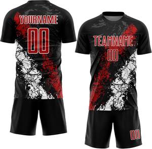 Nouveaux vêtements de sport pour hommes, maillots de football en polyester respirant et à séchage rapide, ensembles uniformes avec logo sur le devant, fournisseur Pakistan - Product Image 1