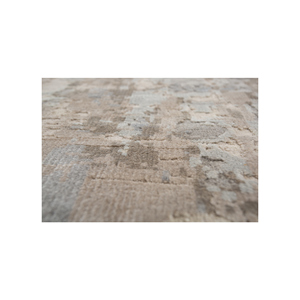 Tapis Uvenuti en laine et soie de bambou noué à la main, grande surface, motif abstrait ivoire, décoration intérieure bohème pour chambre et couloir, 8x10 pi, épaisseur de la pile 7-8 mm - Product Image 3