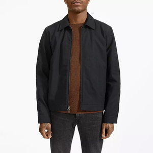 แจ็กเก็ตผ้าใบสำหรับผู้ชายเสื้อแจ็กเก็ตซิปแบบลำลองสำหรับผู้ชายน้ำหนักเบาระบายอากาศได้ดี - Product Image 6