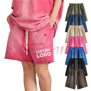 Top nouveau unisexe respirant soleil délavé personnalisé Shorts 100% coton toile décontracté à la mode lavé à l'acide OEM imprimé brodé - Product Image 1