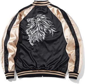 Veste en satin en gros 2025 Nouvelle arrivée Veste en satin à vendre Fabriquée au Pakistan Veste universitaire de haute qualité pour hommes - Product Image 3