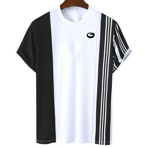 T-shirts pour hommes de dernière génération, couleur unie, séchage rapide, respirant, tissu en polyester/coton écologique, utilisation en extérieur - Product Image 1