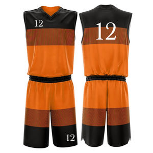 Vêtements de sport respirants à séchage rapide pour hommes, uniforme de basket-ball personnalisé sublimé, impression du maillot sans manches du numéro d'équipe de COSH - Product Image 4