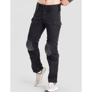 กางเกงยุทธวิธีของผู้ชายกางเกงกันน้ำมีกระเป๋าหลายช่องระบายอากาศได้กางเกงคาร์โก้สไตล์ด้านหน้าแบนโลโก้ที่เอว - Product Image 4