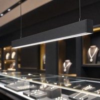 Luminaire linéaire LED pour bijouterie, lustre LED circulaire de 1800 mm, à intensité variable, pour présentation