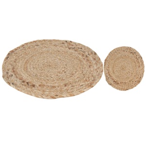 Posavasos de yute para uso en la cocina Posavasos de lujo con yute Color marrón Acabado Artículo de utensilios de cocina Posavasos de yute - Product Image 3