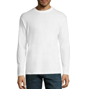 Factory Hot Sale Custom Ringer <b>Long</b> <b>Sleeve</b> Shirts Cheap Price <b>Top</b> Quality Men Casual Blank Solid Colors <b>Long</b> <b>Sleeve</b> Shirts - Product Image 2