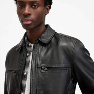 <b>Long</b> Sleeve High Quality Zipper Front Logo Windproof <b>Men's</b> Leather <b>Jacket</b> Casual Wear Best Selling Lightweight OEM Service - Product Image 3
