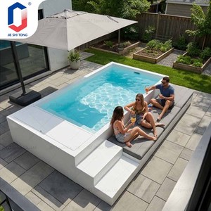 Factory Direct Container Swimming Pool Prefab Modular Design with Pump Filter and LED Outdoor Pool - Product Image 4