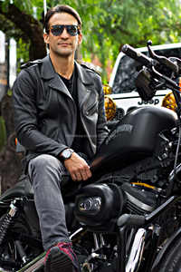 Black Genuine <b>Leather</b> <b>Biker</b> <b>Jacket</b> | Perforated Natural Grain <b>Leather</b> | Stylish Motorcycle Protection <b>Jacket</b> - Product Image 2