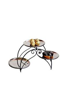Three Tier Dessert Stand in Solid Iron Silverware Customized Shape and Size Ideal for Restaurants Hotels and Stylish Kitchenware - Product Image 5