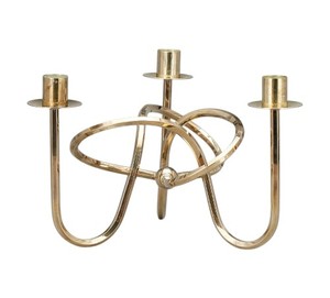 Bougeoir élégant en fer doré avec style vintage pour décoration d'hôtel à la maison utilisation de dessus de table bougie d'éclairage décorative - Product Image 3