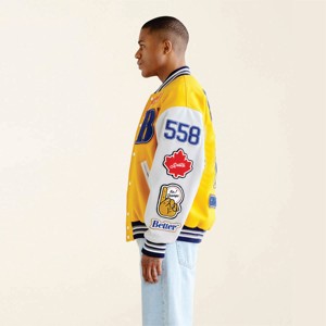 2025-2026 Vente chaude Veste de baseball brodée de style rétro PLUS VESTE DE VARSITY EN JERSEY POUR HOMMES LIMITÉE SURDIMENSIONNÉE - Product Image 3