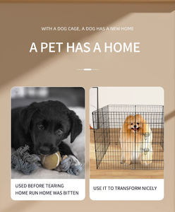 Valla de malla de alambre plegable para perros, Combinación libre de puerta de aislamiento, 6 paneles para interiores y exteriores, perros, cachorros, gatos, conejos, cercas para mascotas - Product Image 6