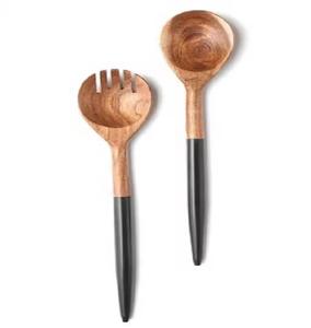 Solid Wood Acacia Creative Curved Hook Large Durable Lightweight Soup Spoon Kitchen Tool - Product Image 4