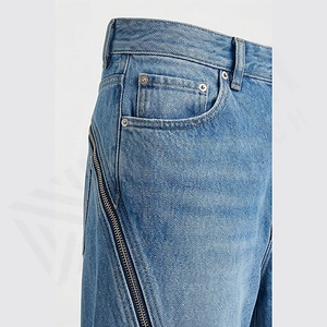 Jeans décontractés pour hommes, style ample, jambe droite, denim délavé, jambe large, toutes saisons, printemps, été, automne, hiver, couleur personnalisée - Product Image 5
