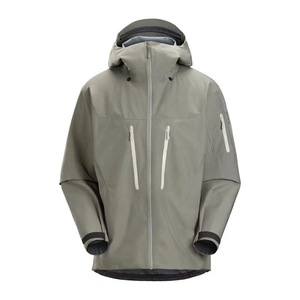 Veste coupe-vent rigide d'extérieur pour hommes respirante et à séchage rapide imperméable de 10000mm avec fermeture à glissière - Product Image 1