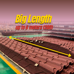 Panneau de toiture <span class=keywords><strong>en</strong></span> métal revêtu de pierre à grande portée, système de toiture léger et haute résistance pour les projets résidentiels et commerciaux modernes - Product Image 2