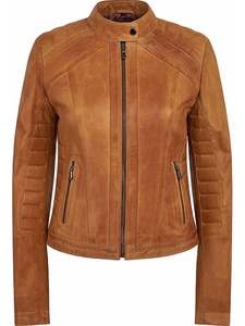 Nouveau design en cuir véritable fermeture éclair respirant femmes veste d'hiver fille style moderne et intérieur extérieur poches OEM en gros 2024 - Product Image 4