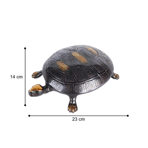 Shubham Indian Made Brass Turtle Mini Traditional Vastu & Feng Shui Symbol for Wealth Prosperity Home and Office Decor - Product Image 5