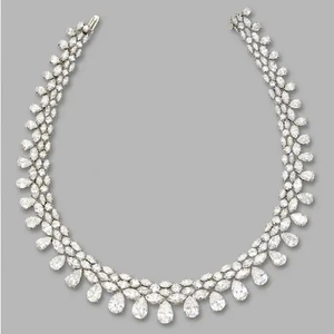 Collier en diamant blanc de luxe européen à forte demande, taille poire, cultivé en laboratoire, VS1, pour mariage, ensemble de bijoux cultivés en laboratoire - Product Image 6