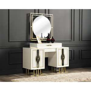 Juego de Dormitorio Tradicional Athome Hilton01 con Iluminación LED, MDF Cortado con CNC y Metal, 5+ Cajones, Tamaño Queen/King, Turquía - Product Image 3