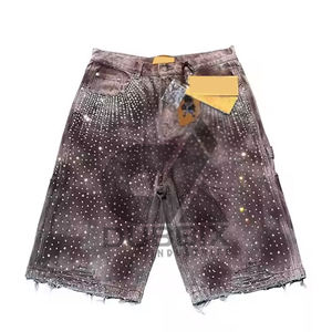 Shorts en jean pour homme à taille mi-haute 100 % coton de haute qualité, multi-poches, séchage rapide et respirant, avec logo personnalisé, marque privée - Product Image 1