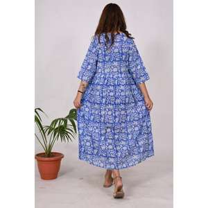 100% Indian Cotton Boho Style Tunic for Women Summer Hand Block Print Ethnic <b>Beach</b> Party Wear Lightweight & Breathable - Product Image 6