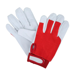 Guantes de soldadura de cuero, herramienta de Color aleatorio, guante protector resistente al desgaste, suministros para soldador, guantes cómodos de trabajo seguros en el lugar de trabajo - Product Image 4