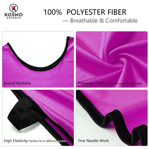 Gilet d'entraînement réversible de football et de football 100% polyester personnalisable bavoirs d'entraînement pour jeunes et adultes Logo personnalisé équipement de sport - Product Image 4