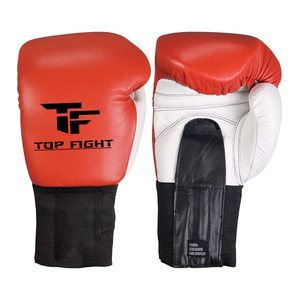 Gant d'entraînement de boxe en gel avec logo personnalisé Fabrication boîte de Kickboxing Mma gagnante en cuir PU noir à lacets - Product Image 4
