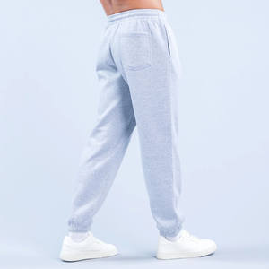 Pantalons de jogging pour hommes en taille plus, gris personnalisé, coupe ample, poches latérales et arrière, pantalons de sport respirants pour hommes - Product Image 2